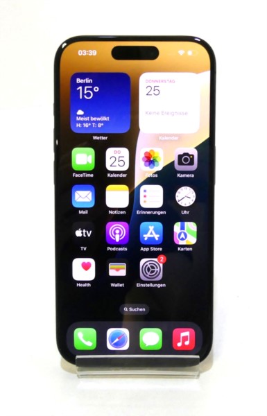 Apple iPhone 15 Pro Smartphone 128 GB Titan Akkustand 89% zustand sehr gut Gebraucht