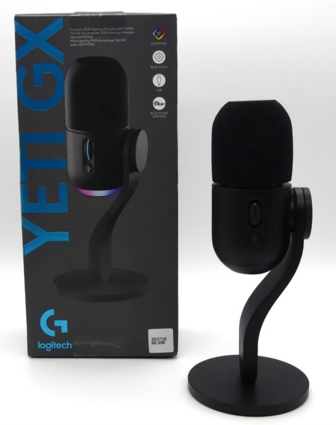 Yeti GX Gaming Mikrophon, logitech, mit Lightsync, schwarz, gebraucht