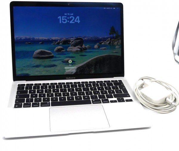 Apple MacBook Air M1, silver, 8 Core CPU, 7 Core GPU, 8GB RAM, 256GB SSD, Macbook DE