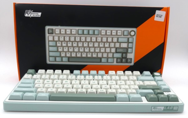 Tastatur Royal Kludge R75 Mechanical, wired, cyan, costumized switches, RGB, gebraucht