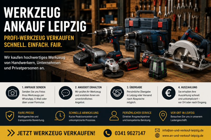 Werkzeug Ankauf Leipzig – Elektrowerkzeug verkaufen | sofort Bar