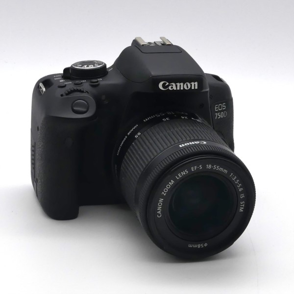 Canon Eos 750D, 24,2 Megapixel, schwarz, gebraucht, Kit mit EF-S 18-55mm