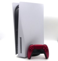 Sony Playstation 5 Disc Edition 825GB + 1TB SSD, konsole weiß  inkl. Controller Rot, gebraucht