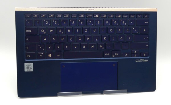 Tastatur inkl. Topcase Assembly für Asus ZenBook 14 (UX433FAC), QWERTZ, Blau , gebraucht