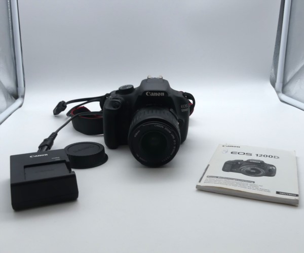 Canon EOS 1200D 18,0 MP APS-C (CMOS, ca. 22,3 x 14,9 mm) Kamera gebraucht inkl. Objektiv